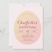 Eenvoudig Ei Patroon Zacht Roze Kinderen Verjaarda Kaart (Voorkant)