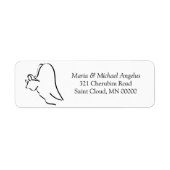 Eenvoudig Eigen kerstkaartje Etiket voor Enveloppe (Voorkant)