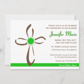 Eenvoudig eigentijds kruis met groen kaart (Voorkant)