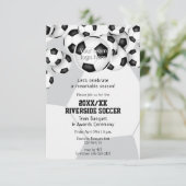 Eenvoudig einde van het seizoen voetbalprijzen ban kaart (Staand voorkant)