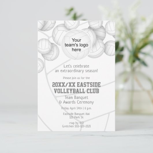 Eenvoudig einde van het seizoen volleybal Awards b Kaart (Staand voorkant)