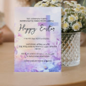 Eenvoudig eindkruis op achtergrond Happy Easter Kaart