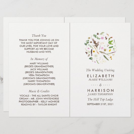 Eenvoudig elastisch programma voor botanische wild (Voorkant / Achterkant)