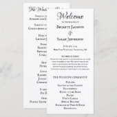 Eenvoudig Elegaant Huwelijksprogramma  Programmakaart (Voorkant / Achterkant)