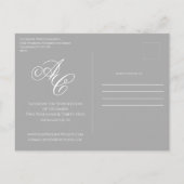 Eenvoudig Elegaant Script Monogram Foto Bewaar De Briefkaart (Achterkant)