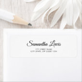 Eenvoudig Elegaant Script Retouradreslabel Etiket (Insitu)