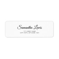 Eenvoudig Elegaant Script Retouradreslabel