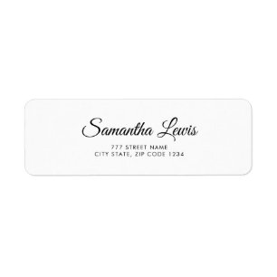 Eenvoudig Elegaant Script Retouradreslabel Etiket