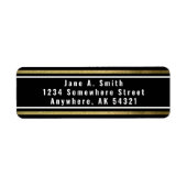 Eenvoudig Elegance Black en Gold Foil label (Voorkant)