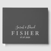 Eenvoudig Elegance Bruiloft Gastenboek (Voorkant)