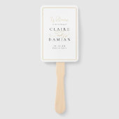 Eenvoudig Elegance Romantisch Script Trouwprogramm Handwaaier (Voorkant)