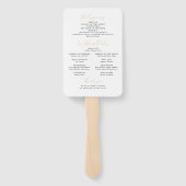 Eenvoudig Elegance Romantisch Script Trouwprogramm Handwaaier (Achterkant)