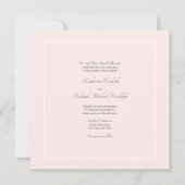 Eenvoudig Elegance roze Plein voor formeel huwelij Kaart (Voorkant)