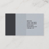 Eenvoudig eleganeerbaar, tweekleurig visitekaartje (Achterkant)