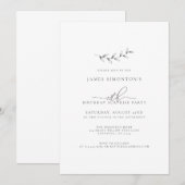 Eenvoudig Elegant 18e Verjaardag Surprise Party Kaart (Voorkant / Achterkant)