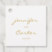 Eenvoudig, elegant, 1 foto bruiloft bedankjes labels (Voorkant)