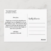 Eenvoudig elegant 1 Foto bruiloft Hartelijk dank Briefkaart (Achterkant)