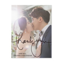 Eenvoudig elegant 1 Foto bruiloft Hartelijk dank