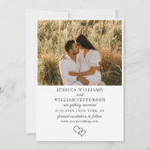 Eenvoudig Elegant 2 Photo Wedding Save The Date (Achterkant)