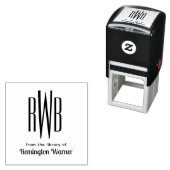 Eenvoudig Elegant 3 Initiaal #8D2 Bibliotheek Boek Zelfinktende Stempel (In situ)