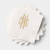 Eenvoudig Elegant 3 Initiaal Letter Monogram #4 Folie Servetten (Insitu (Gestapeld))