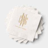 Eenvoudig Elegant 3 Initiaal Letter Monogram #4 Na Folie Servetten (Insitu (Gestapeld))