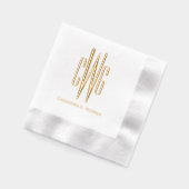 Eenvoudig Elegant 3 Initiaal Letter Monogram #4 Na Folie Servetten (Links)