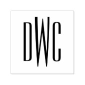 Eenvoudig Elegant 3 Initiaal Letter Monogram #8 Em Zelfinktende Stempel (Design)