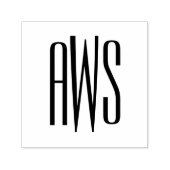 Eenvoudig Elegant 3 Initiaal Letter Monogram #8b Zelfinktende Stempel (Design)