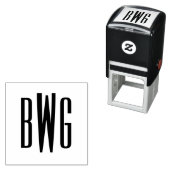 Eenvoudig Elegant 3 Initiaal Letter Monogram #8BSt Zelfinktende Stempel (In situ)
