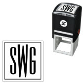 Eenvoudig Elegant 3 Initiaal Letter Monogram #8BSt Zelfinktende Stempel (In situ)