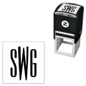 Eenvoudig Elegant 3 Initiaal Letter Monogram #8BSt Zelfinktende Stempel (In situ)