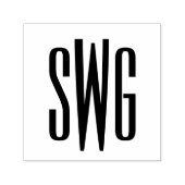 Eenvoudig Elegant 3 Initiaal Letter Monogram #8BSt Zelfinktende Stempel (Design)