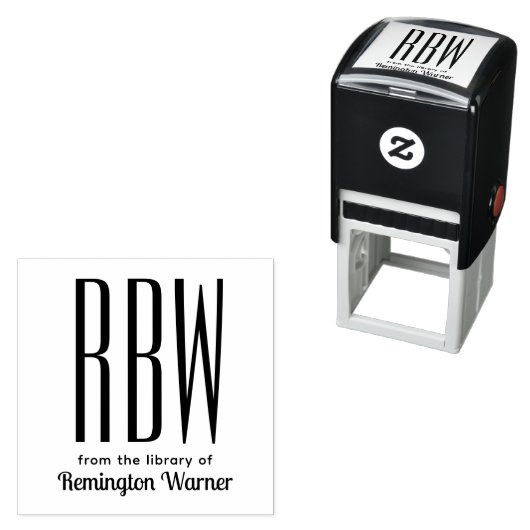 Eenvoudig Elegant 3 Initiaal Letter Monogram #8D B Zelfinktende Stempel (In situ)