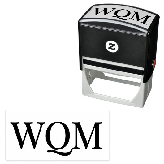 Eenvoudig Elegant 3 Initiaal Monogram #92 Zelfinktende Stempel (In situ)