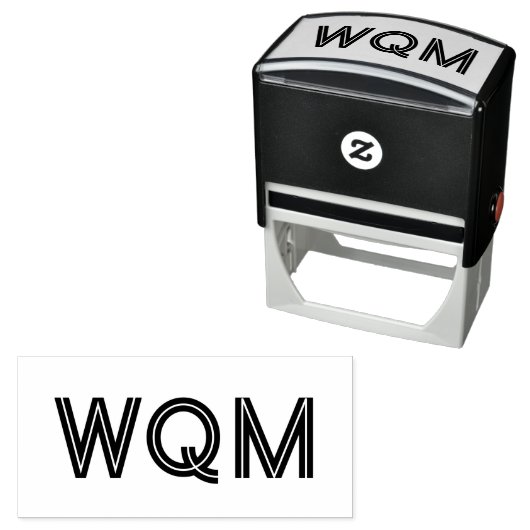 Eenvoudig Elegant 3 Initiaal Monogram #93 Zelfinktende Stempel (In situ)