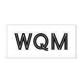 Eenvoudig Elegant 3 Initiaal Monogram #93 Zelfinktende Stempel (Design)