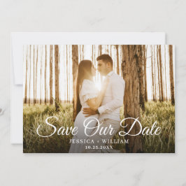 Eenvoudig Elegant 3 Photo Wedding Save The Date