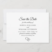 Eenvoudig Elegant 3 Photo Wedding Save The Date (Achterkant)