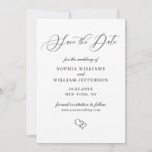 Eenvoudig Elegant 3 Photo Wedding Save The Date (Achterkant)