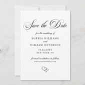 Eenvoudig Elegant 3 Photo Wedding Save The Date (Achterkant)