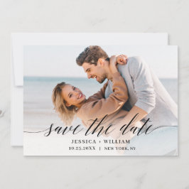 Eenvoudig Elegant 4 Foto Wedding Save the Date