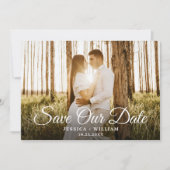 Eenvoudig Elegant 4 Foto Wedding Save The Date (Voorkant)