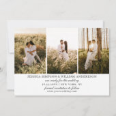Eenvoudig Elegant 4 Foto Wedding Save The Date (Achterkant)