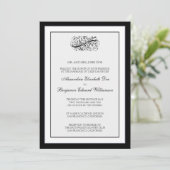 Eenvoudig elegant 5x7 Black/White Wedding Invite Kaart (Staand voorkant)