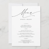 Eenvoudig Elegant 5x7" Huwelijksdiner Menu Sjabloo Kaart (Voorkant)