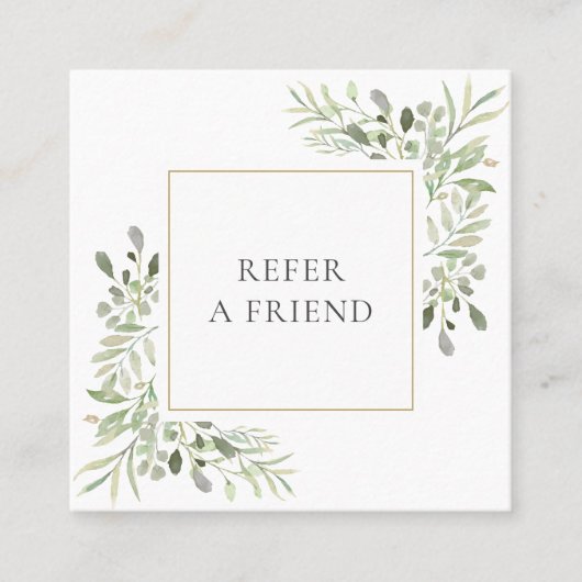 Eenvoudig elegant aanbevelingskaartje (Voorkant)