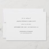 Eenvoudig Elegant Aangepast fotohuwelijk sparen de Kaart (Achterkant)