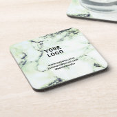 Eenvoudig elegant aangepast jouw naam marmer bier onderzetter (Linkerzijde)