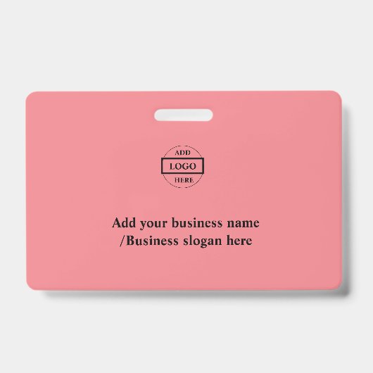 Eenvoudig elegant aangepast logo hier bedrijf badg badge (Voorzijde)